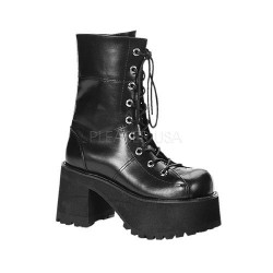 Ghete stil gotic demonia punk toc gros piele RANGER 301